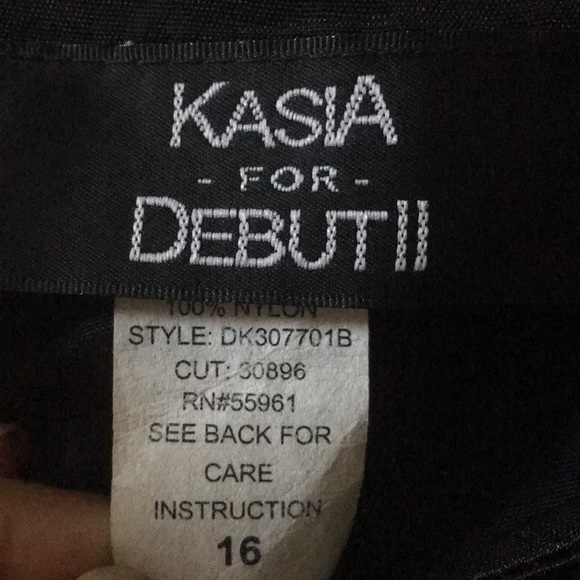 Cherry Blossom like flowers 🌸 long satin gown Black/Pink 🌸 - Picture 5 of 9